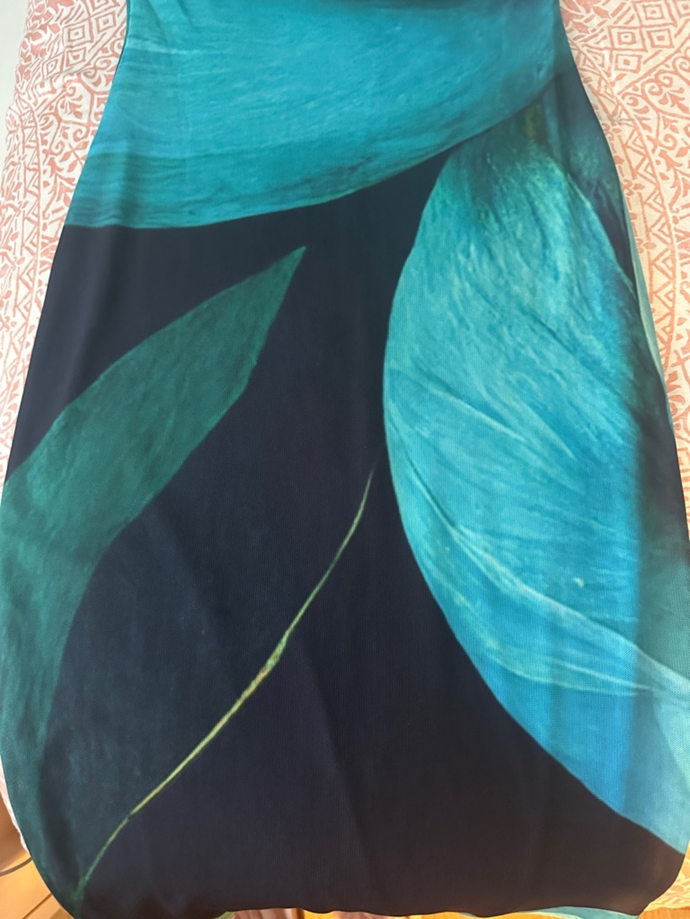 Revolve Farai London Teal Tropical Black Halter Maxi Dress - Picture 4 of 6